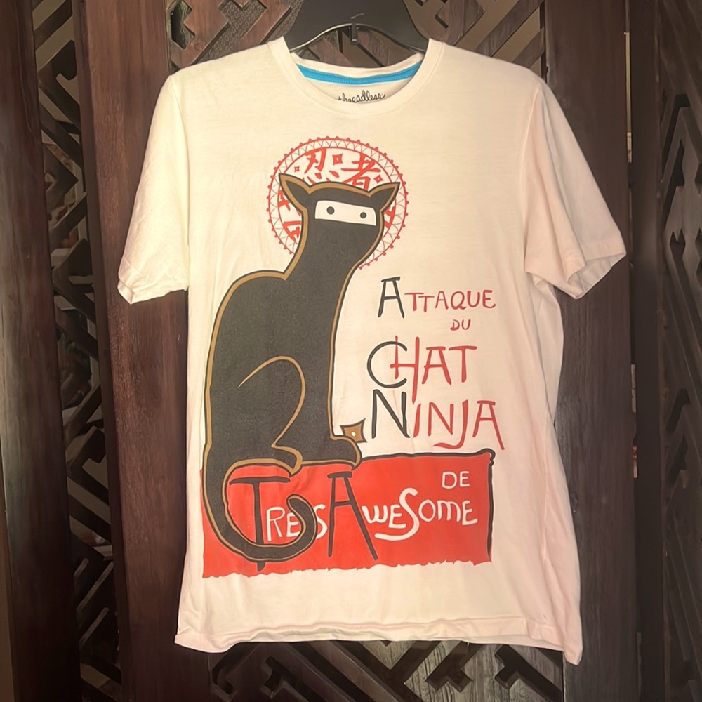 Threadless French Ninja Cat, men's medium